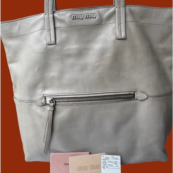 Miu Miu Handbags - Miu Miu Grey Tote